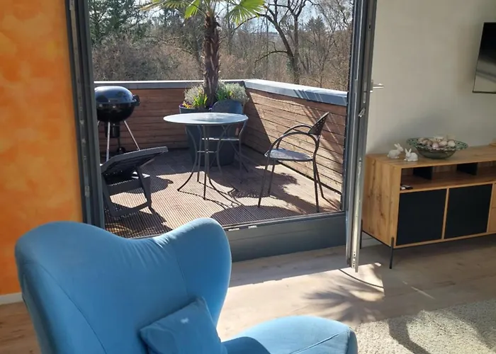 Апартаменты Tolle Penthouse Direkt Am Park Хейльбронн